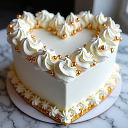 Custom Heart-Shaped Cake