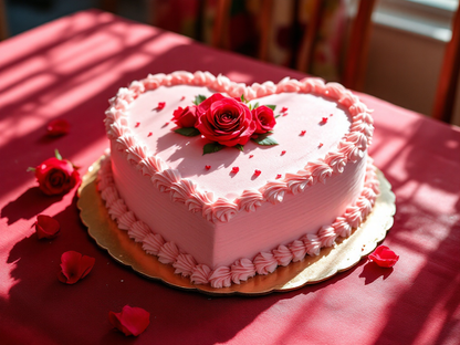 Custom Heart-Shaped Cake